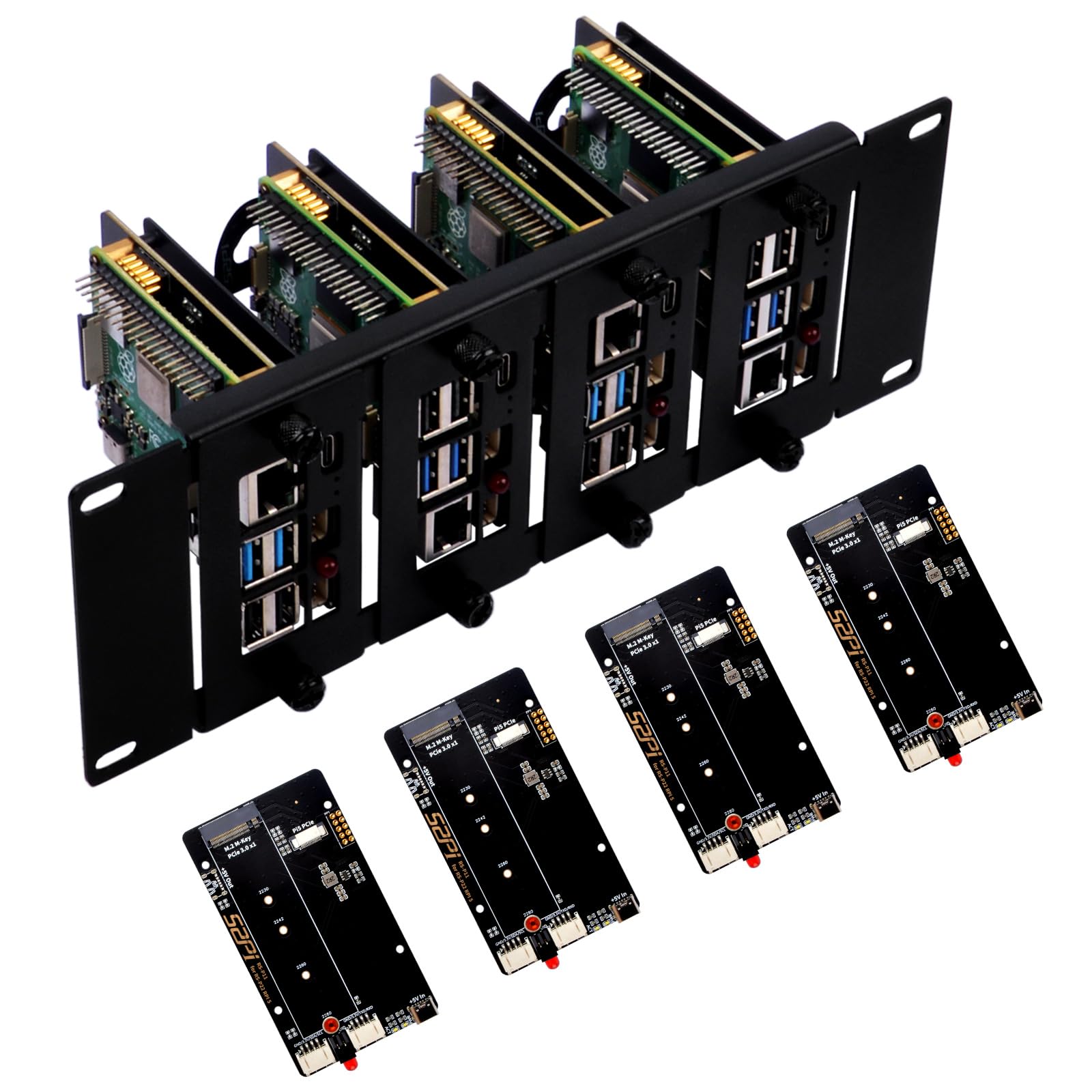 Amazon.co.jp: GeeekPi 10インチ 2U ラックマウント Raspberry Pi 5/4B